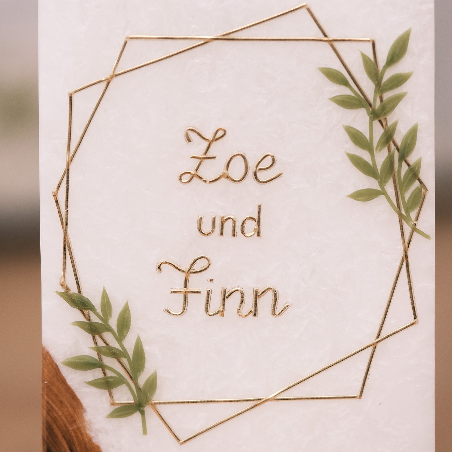 Hochzeitskerze Zoe & Finn - Rosis Kerzen