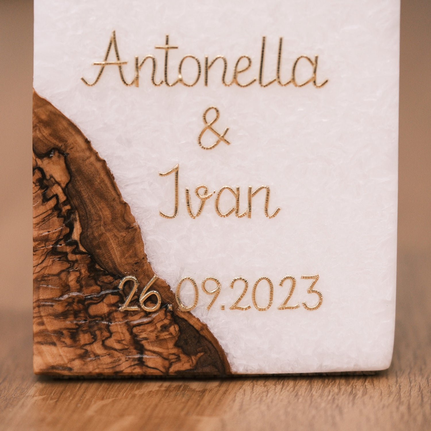 Hochzeitskerze Antonella & Ivan - Rosis Kerzen