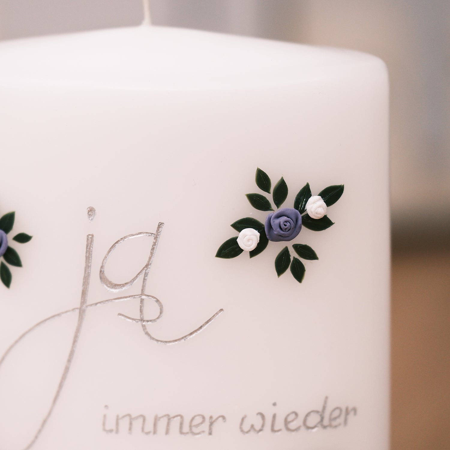 Hochzeitskerze "immer wieder" - Rosis Kerzen