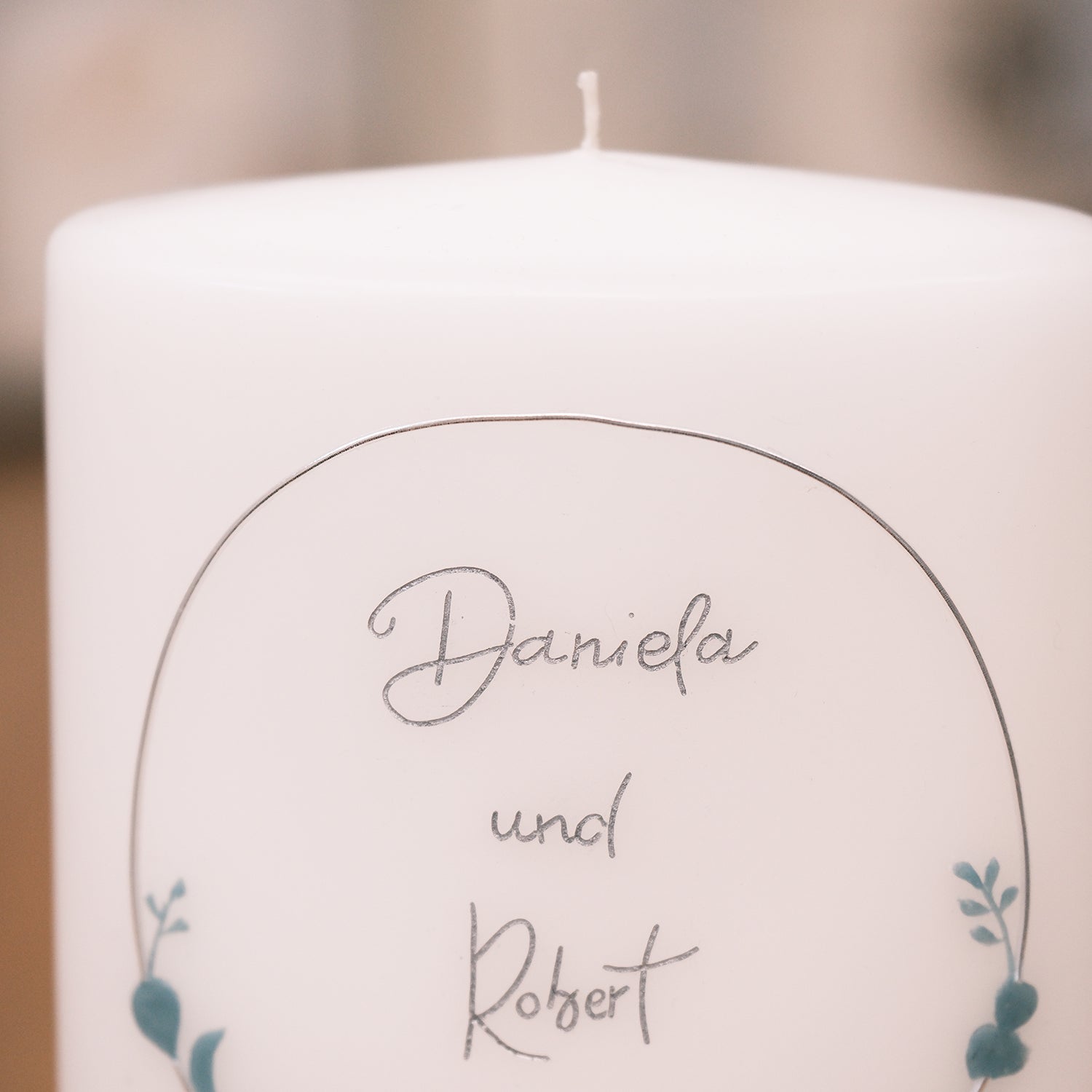 Hochzeitskerze Daniela & Robert - Rosis Kerzen