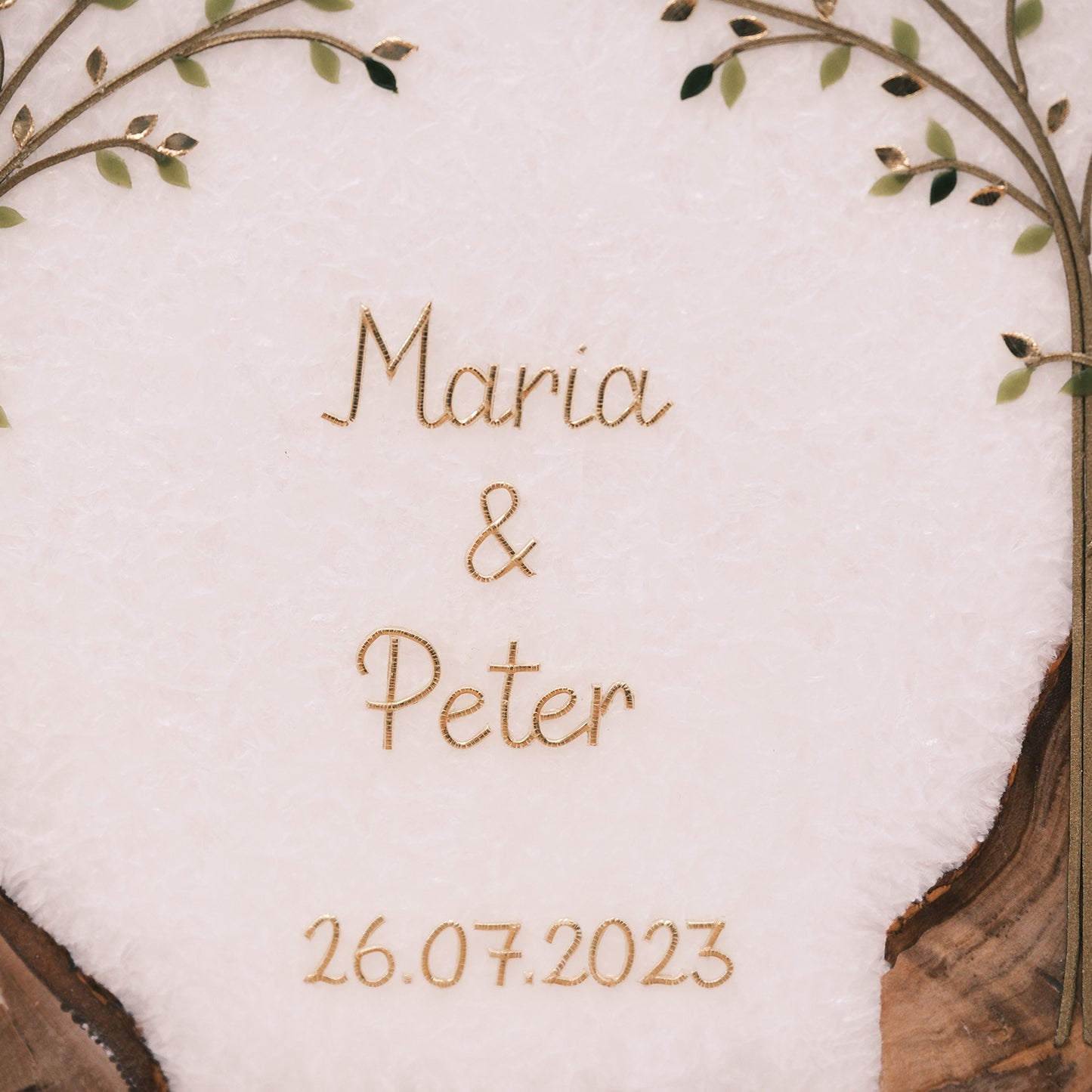 Hochzeitskerze Maria & Peter