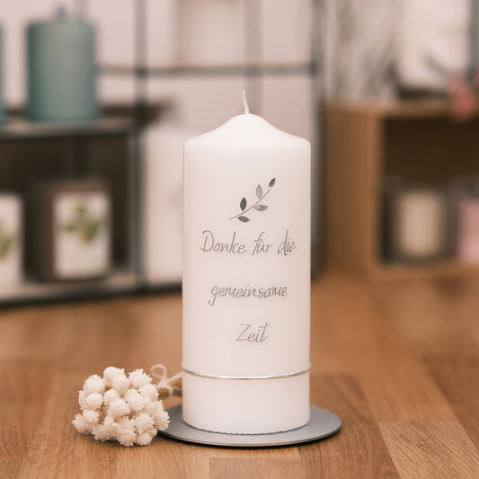 Trauerkerze "Danke für die gemeinsame Zeit"