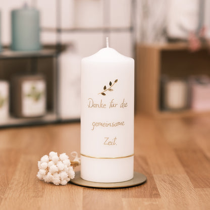 Trauerkerze "Danke für die gemeinsame Zeit"