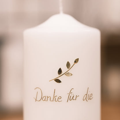 Trauerkerze "Danke für die gemeinsame Zeit"