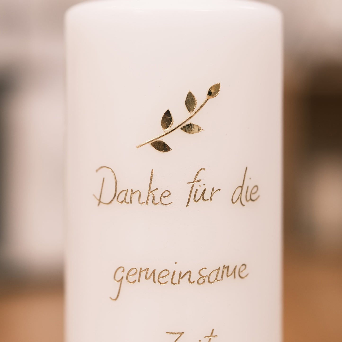 Trauerkerze "Danke für die gemeinsame Zeit"