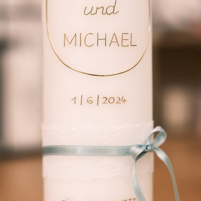 Hochzeitskerze Sigrid & Michael - Rosis Kerzen