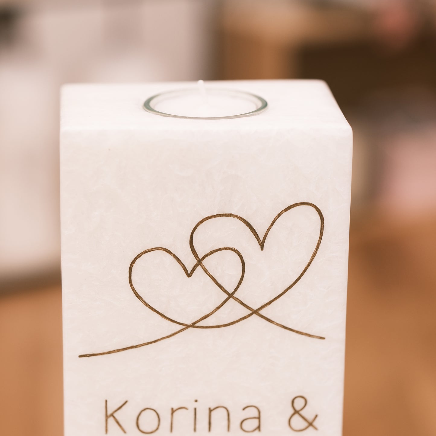 Hochzeitskerze Korina & Alfredo - Rosis Kerzen