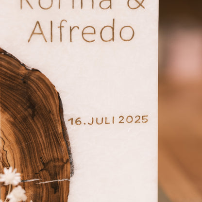 Hochzeitskerze Korina & Alfredo - Rosis Kerzen