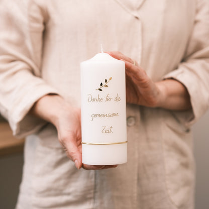 Trauerkerze "Danke für die gemeinsame Zeit"