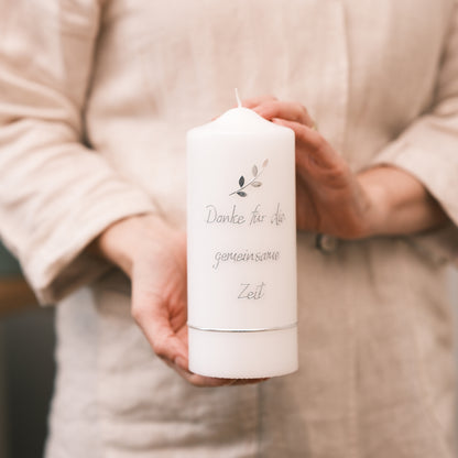 Trauerkerze "Danke für die gemeinsame Zeit"