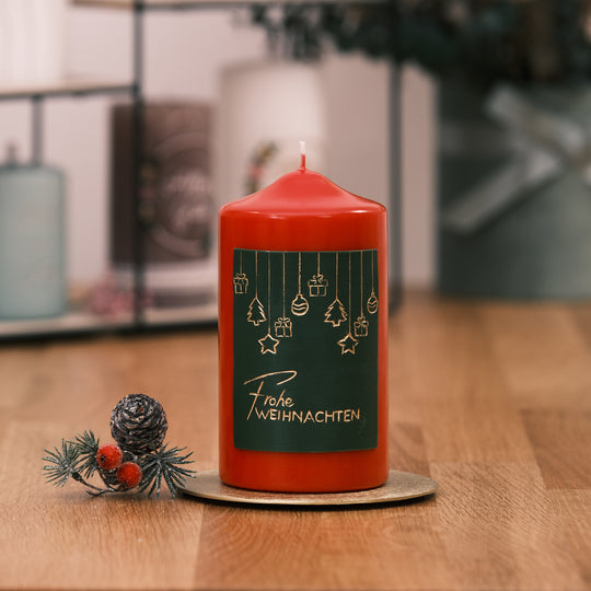 Weihnachtskerze "Frohe Weihnachten"