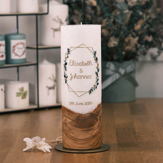 Hochzeitskerze Elisabeth & Johannes