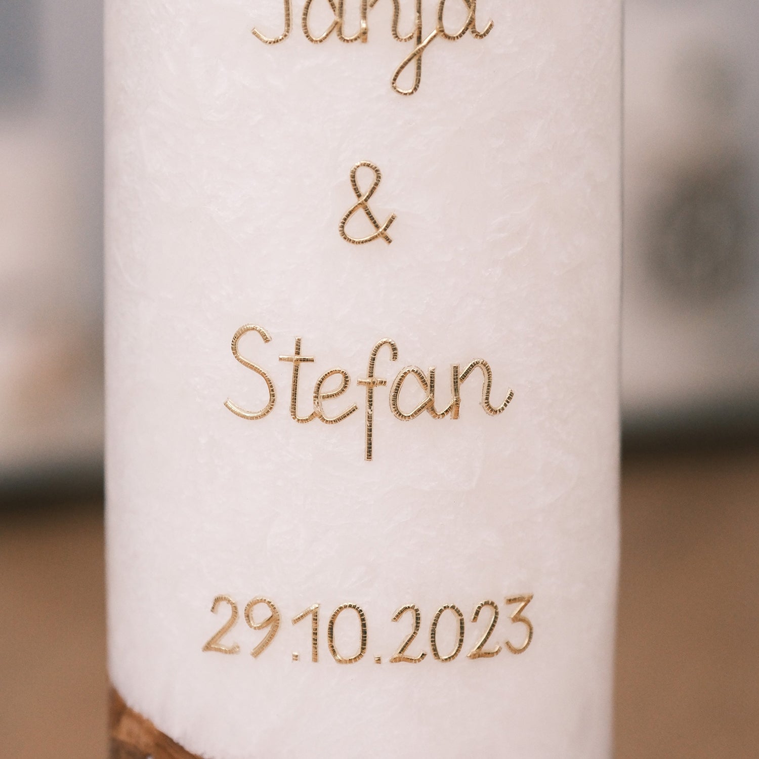 Hochzeitskerze Tanja & Stefan - Rosis Kerzen