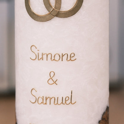 Hochzeitskerze Simone & Samuel