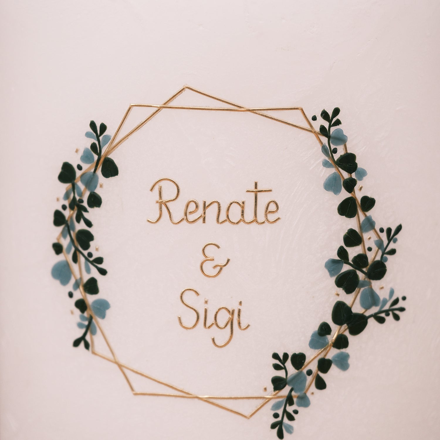 Hochzeitskerze Renate & Sigi - Rosis Kerzen