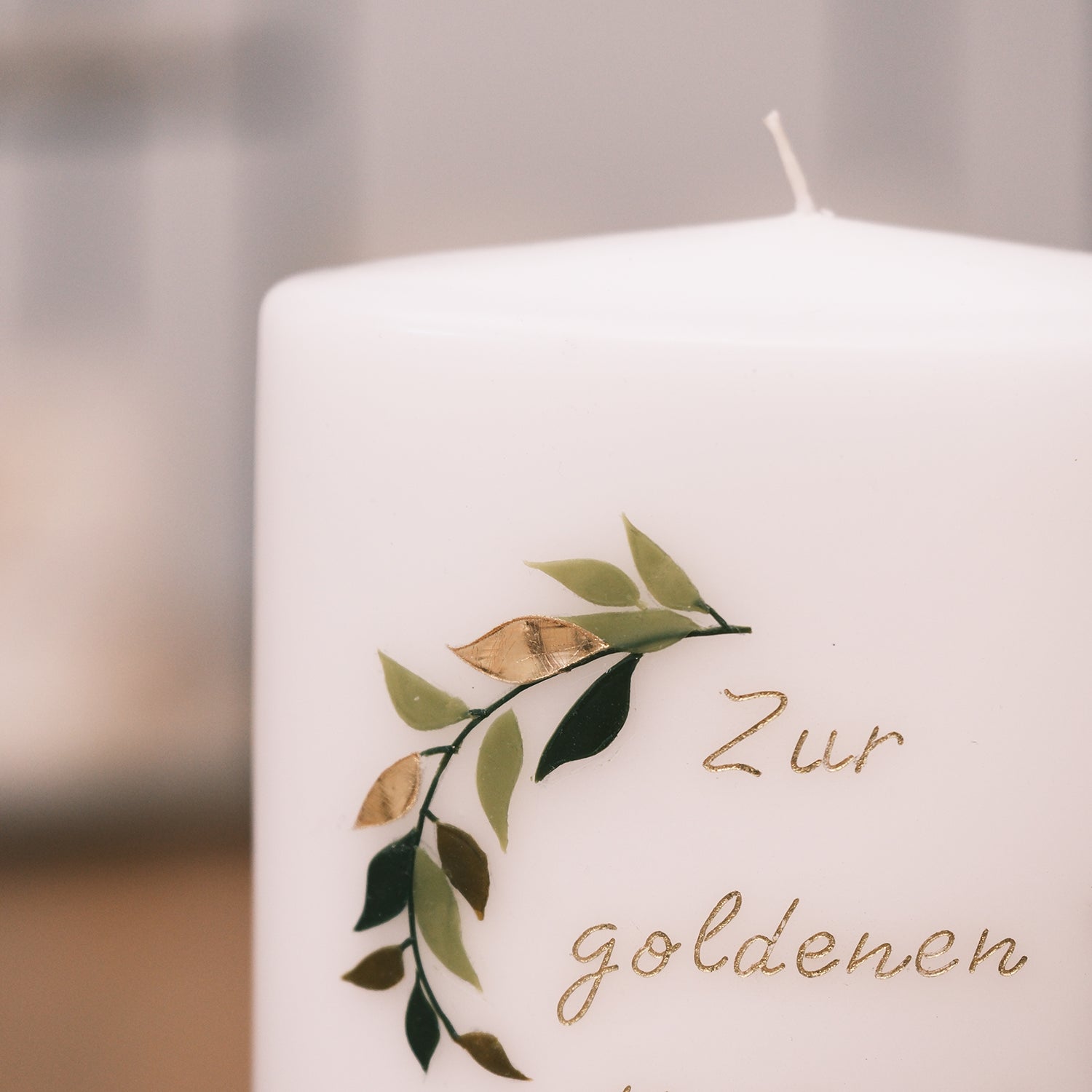 Hochzeitskerze zur goldenen Hochzeit - Rosis Kerzen