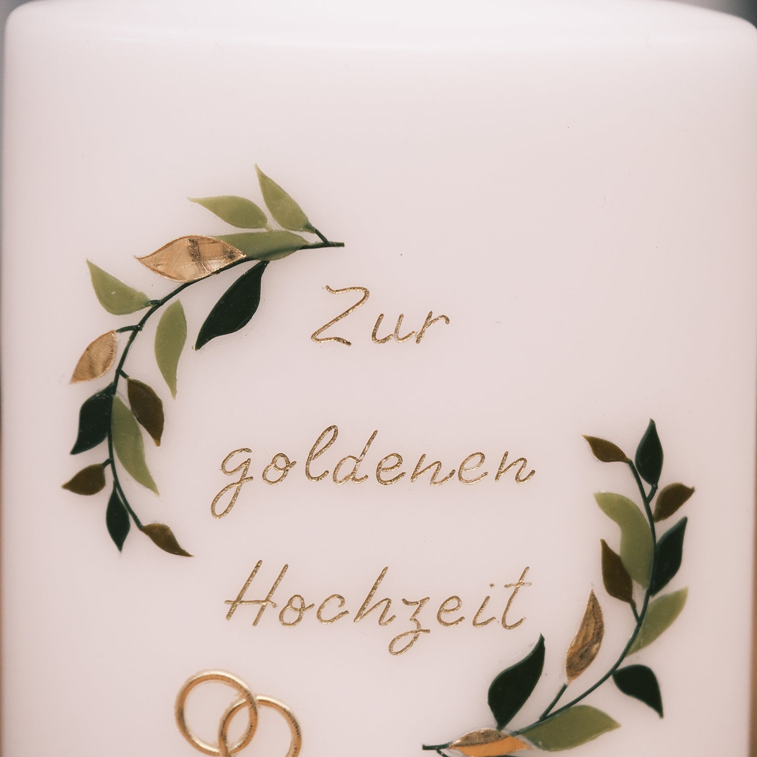 Hochzeitskerze zur goldenen Hochzeit - Rosis Kerzen