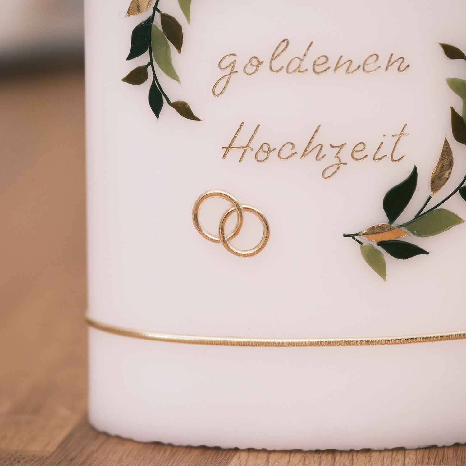 Hochzeitskerze zur goldenen Hochzeit - Rosis Kerzen