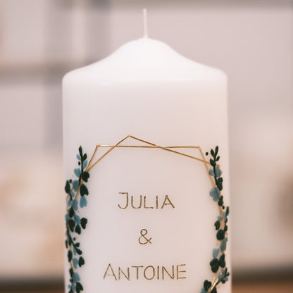Hochzeitskerze Julia & Antoine
