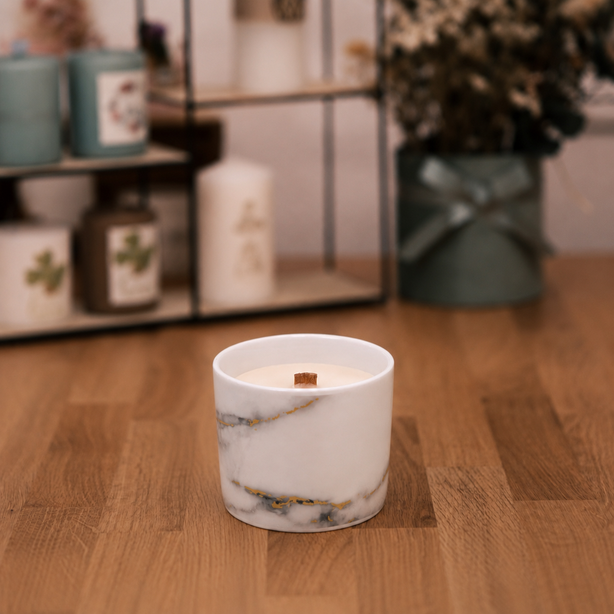 Deko Kerze "Marble Glow"