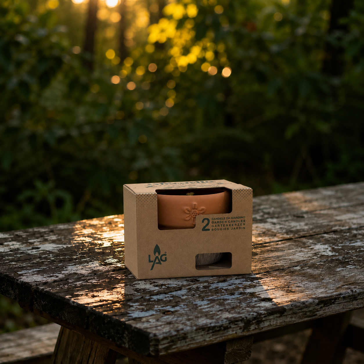 Citronella Kerze in Terrakotta-Schale klassisch