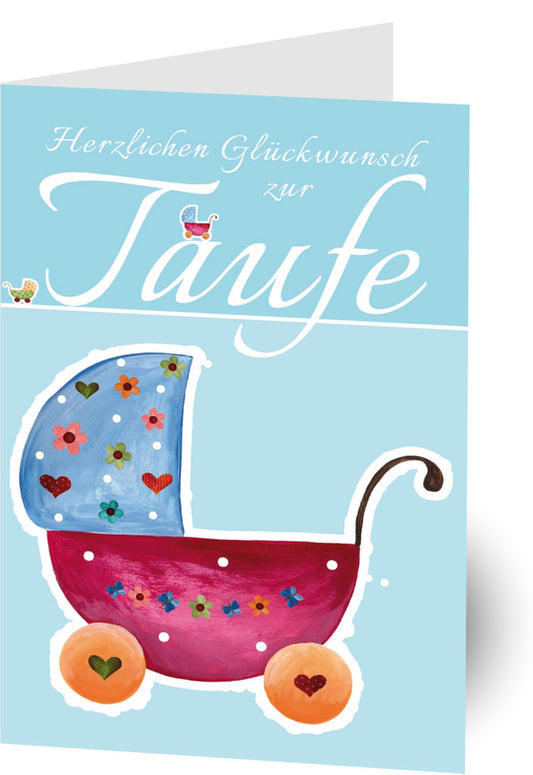 Doppelkarte Herzlichen Glückwunsch zur Taufe