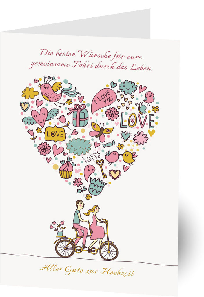 Doppelkarte Alles Gute zur Hochzeit