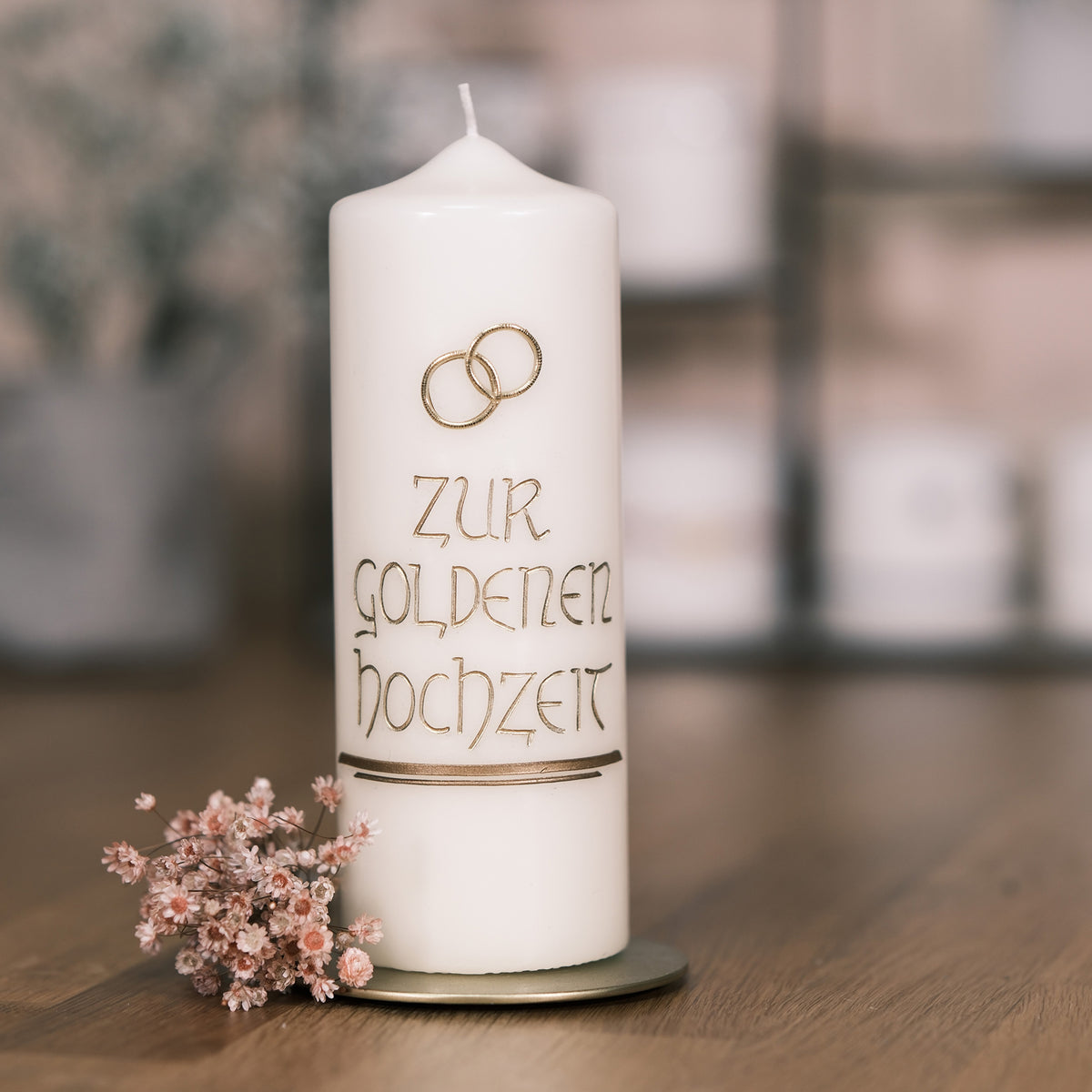 Hochzeitskerze Zur goldenen Hochzeit 2 – Rosis Kerzen