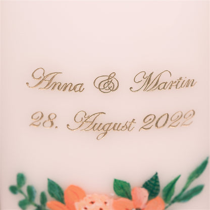 Hochzeitskerze Anna & Martin