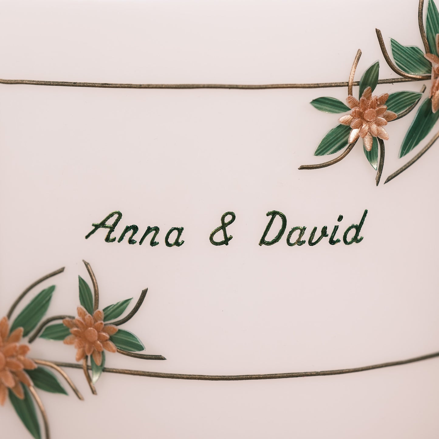 Hochzeitskerze "Anna & David"