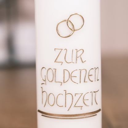 Hochzeitskerze "Zur goldenen Hochzeit" 2